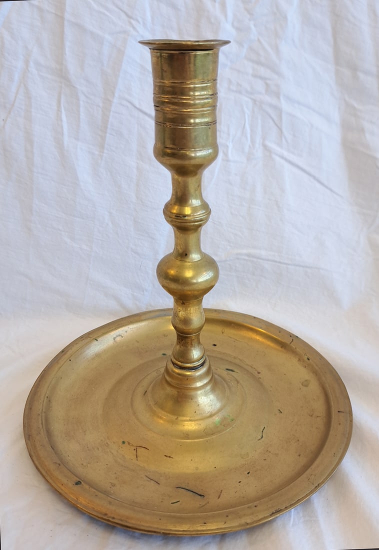 17th Century Brass Candlestick (1 of 7)
