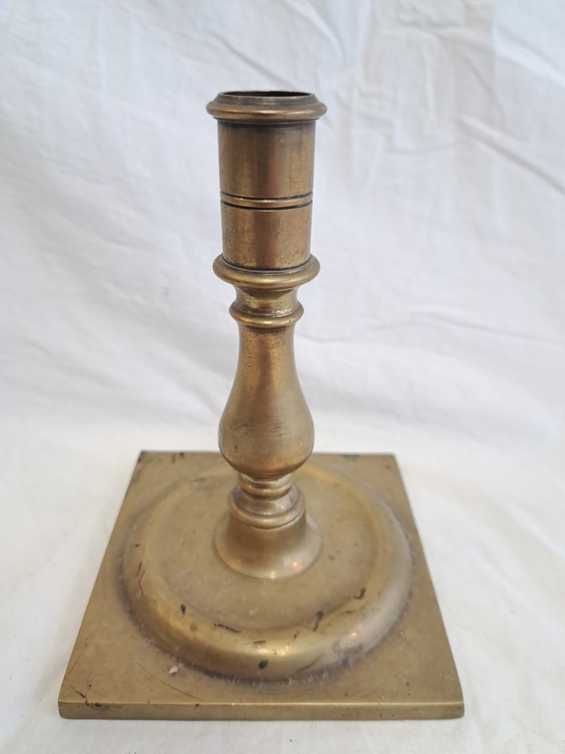 17th Century Brass Candlestick (1 of 5)