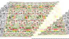 Early Handstitched Multi- Color Appliqued Summer Quilt