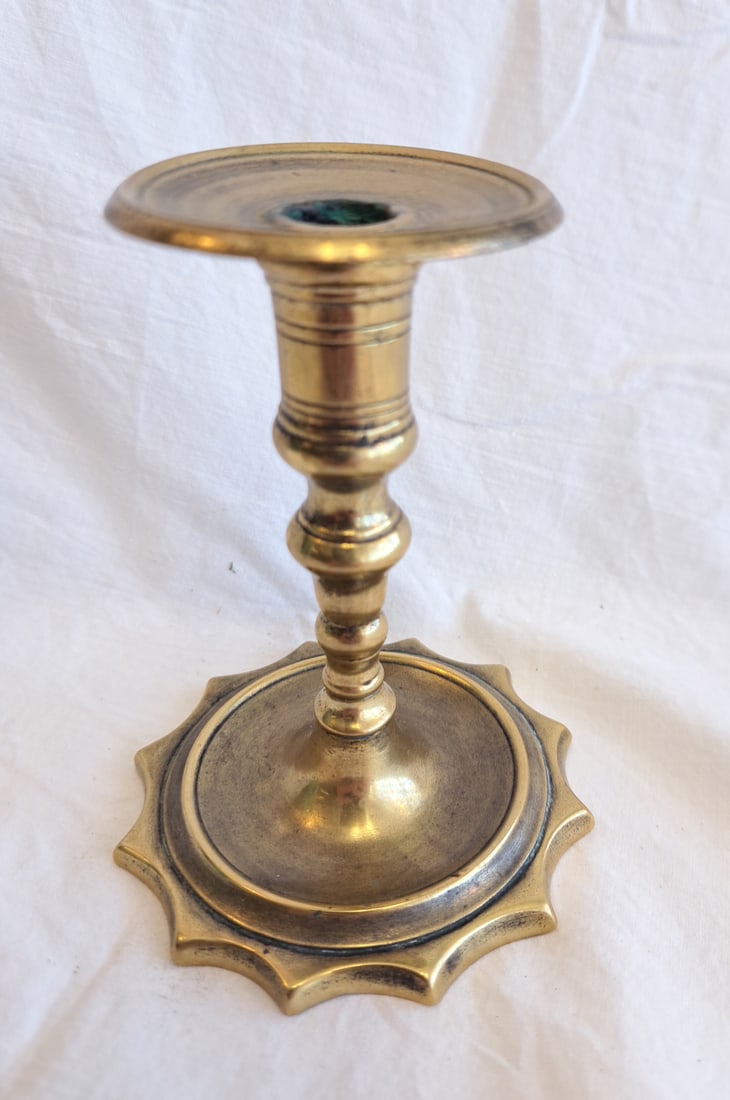 Early Brass Candlestick. (1 of 7)