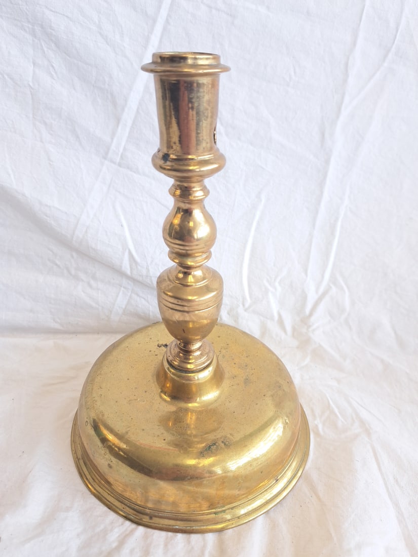 Early Brass Candlestick. (1 of 7)