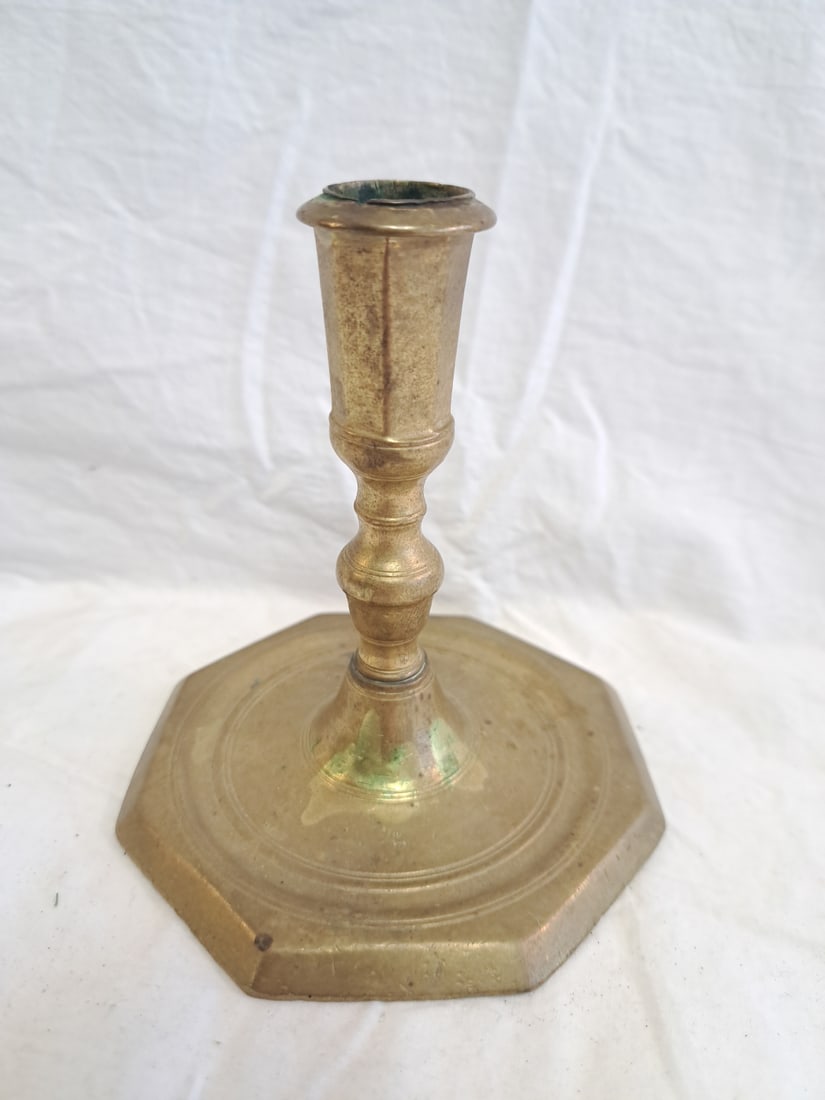Heavy Brass Candlestick. (1 of 4)
