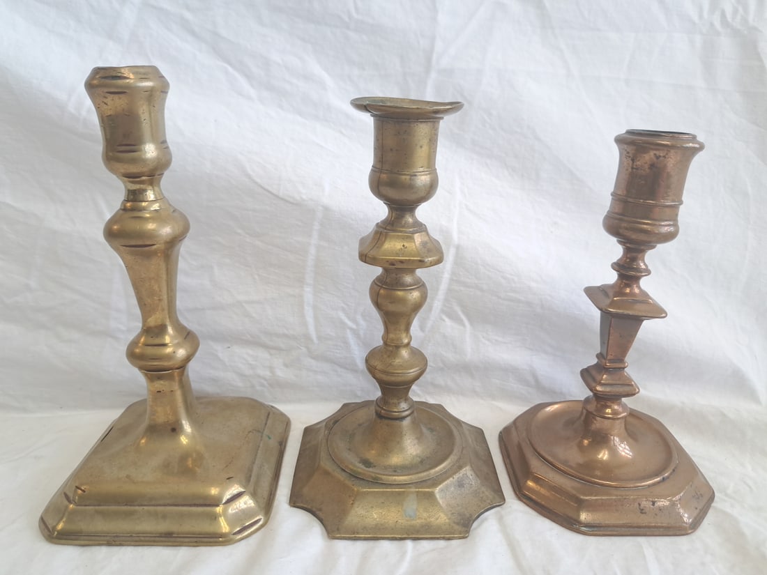 Lot of Three Early Candlesticks. (1 of 10)