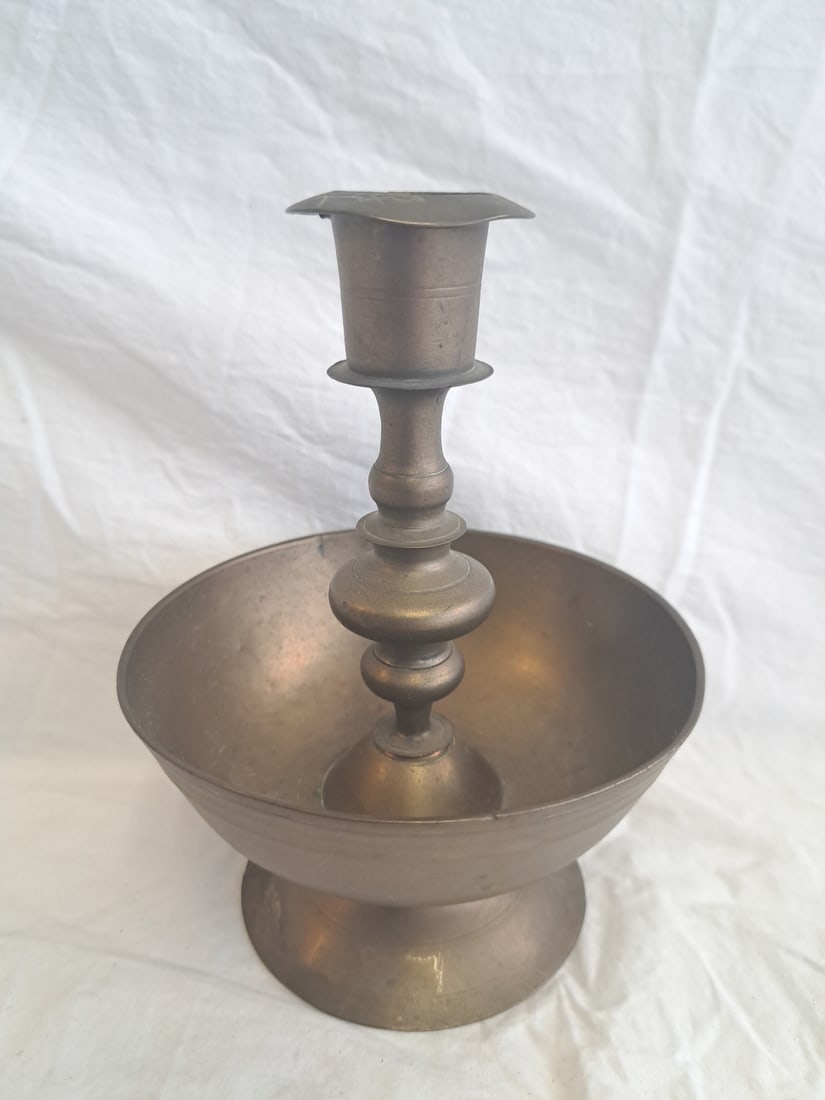 Early Candlestick with Rounded Drip Plate. (1 of 6)
