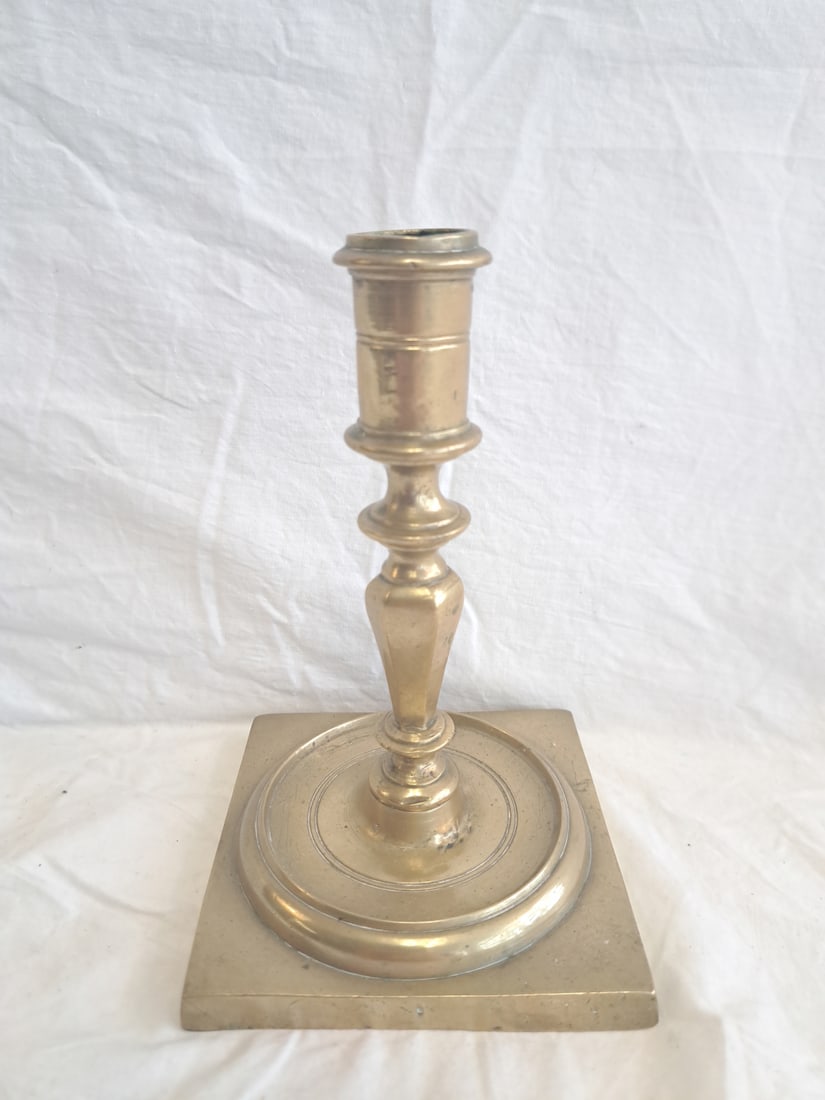17th Century Brass Candlestick. (1 of 6)