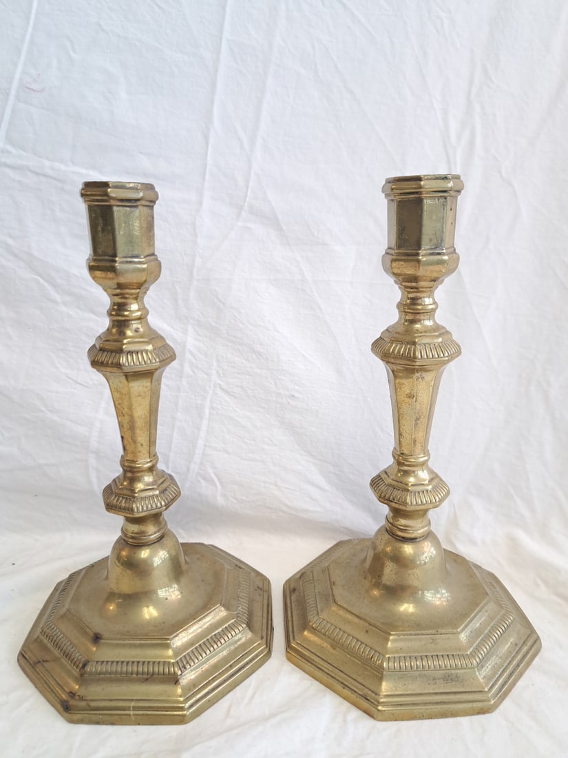 Pair of Brass Candlesticks. (1 of 8)