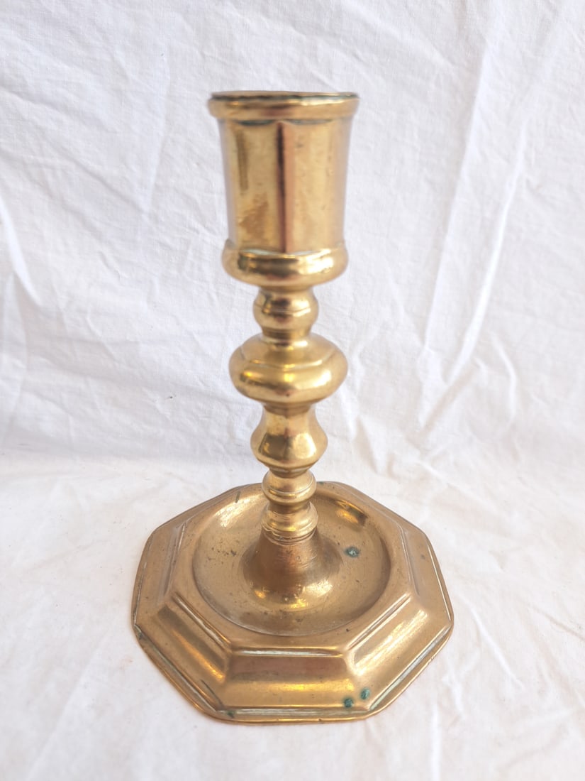Early Brass Candlestick. (1 of 6)