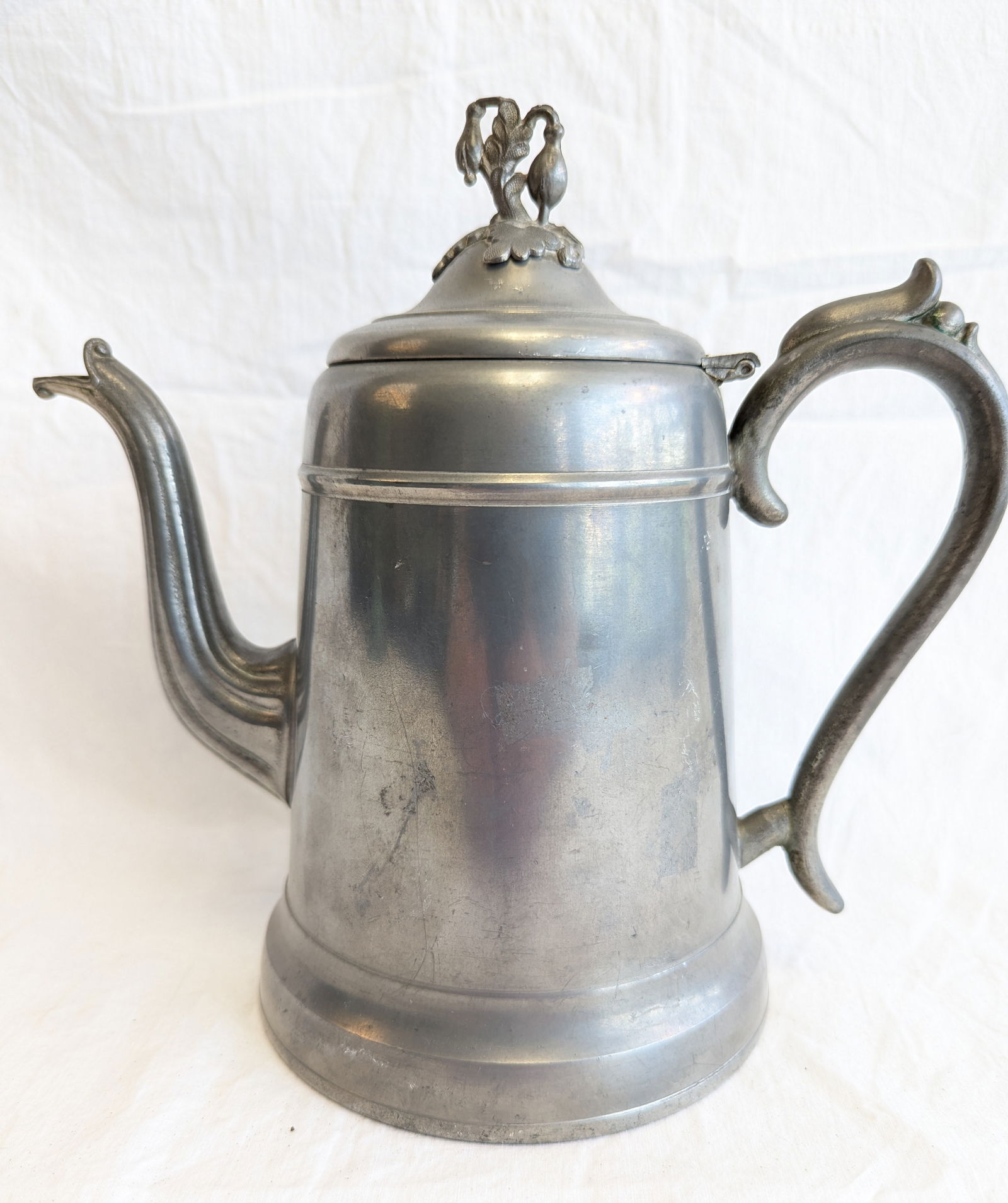 Early Pewter Coffee Pot signed Rufus Dunham, Portland, Maine. (1 of 8)