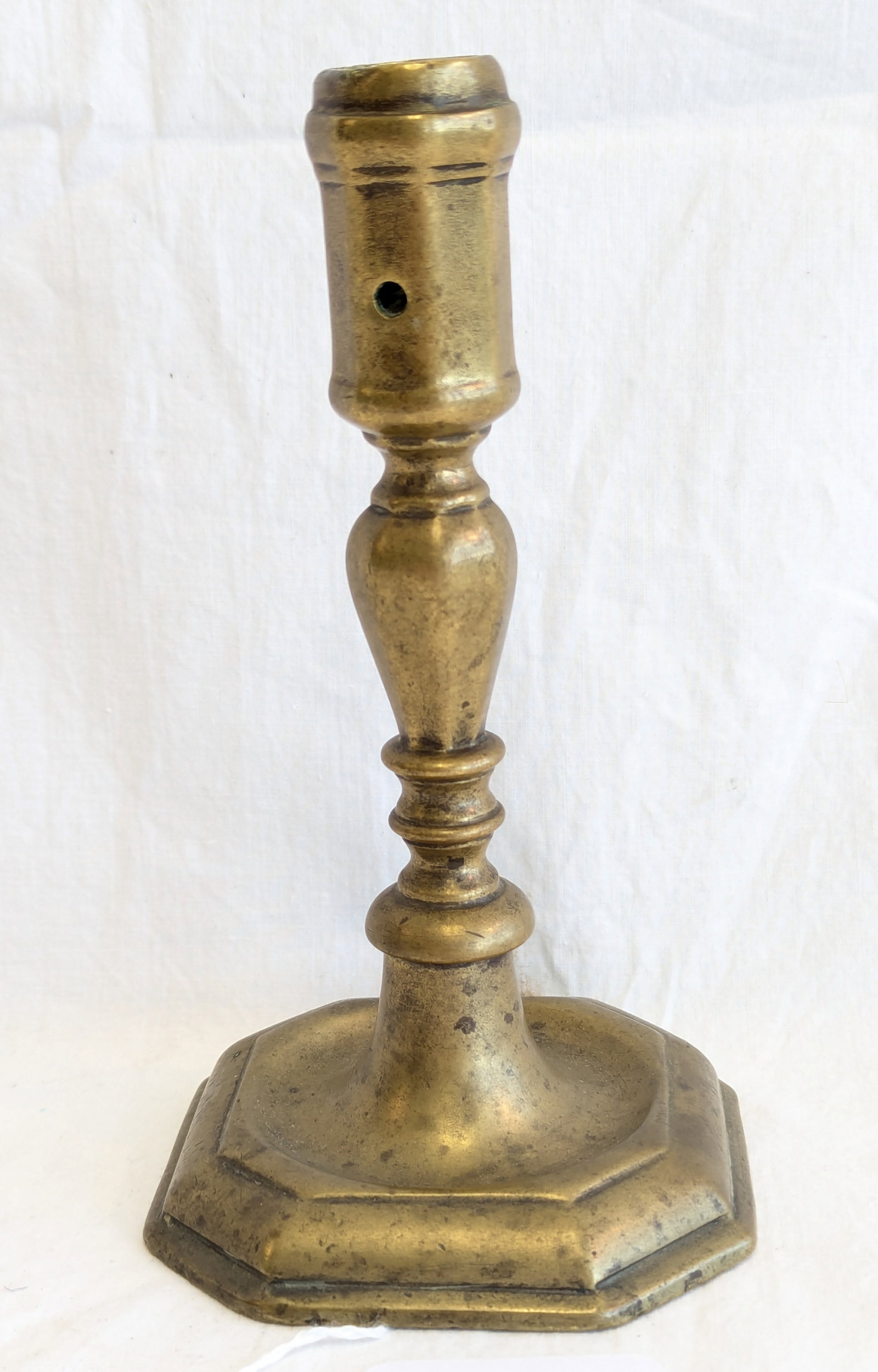 Early Brass Candlestick.: 6" tall x 3 1/4"