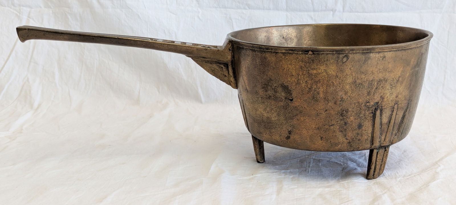 17th to 18th Century Bell Metal Posnet signed "WH 4." (1 of 8)