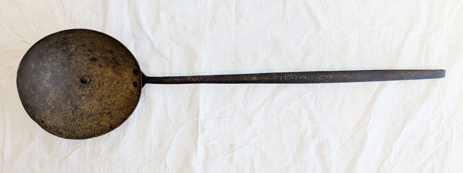 Early Brass and Wrought Iron Ladle. (1 of 8)