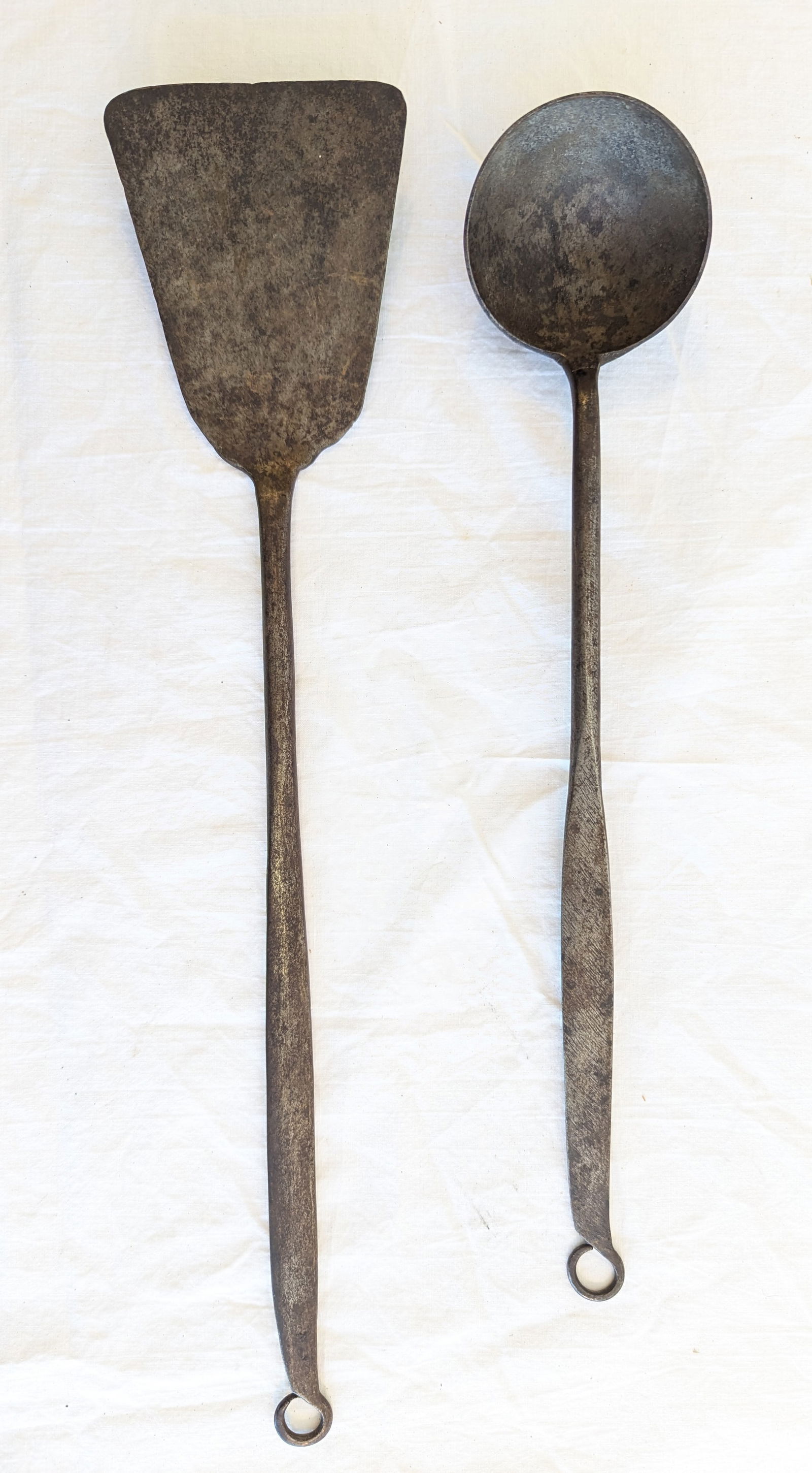2 Early Wrought Iron Tools- signed "G.L. Allen" (1 of 8)