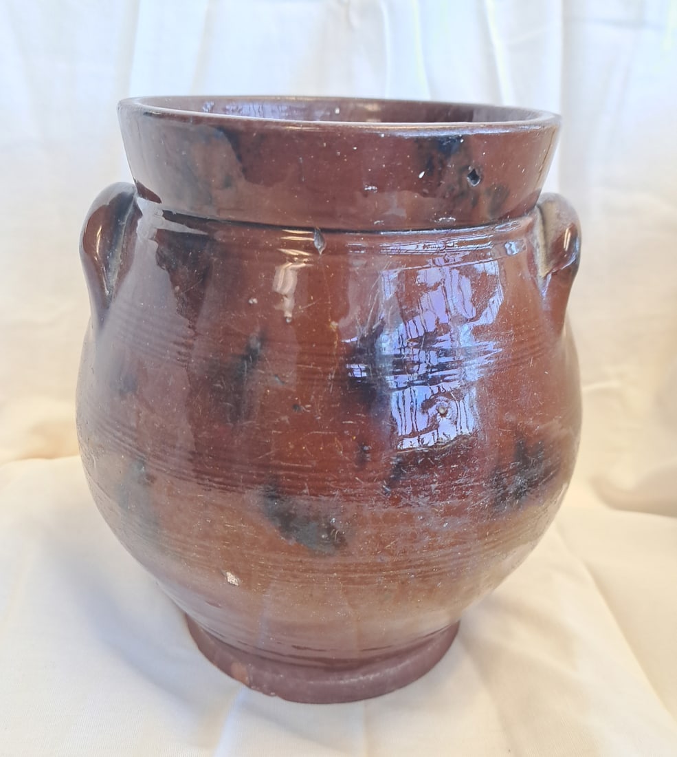 Incised Early Redware Stew Pot (1 of 6)