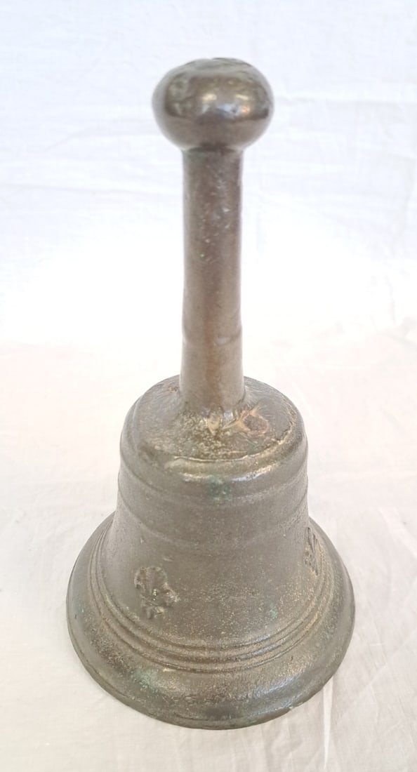 17th Century Signed French Bronze Bell with Original Clapper: 8 1/2" tall x 5" Please take the time to research the cost of shipping for the items that your are interested in. Shipping large, or heavy items can be considerably more than you might initially expec