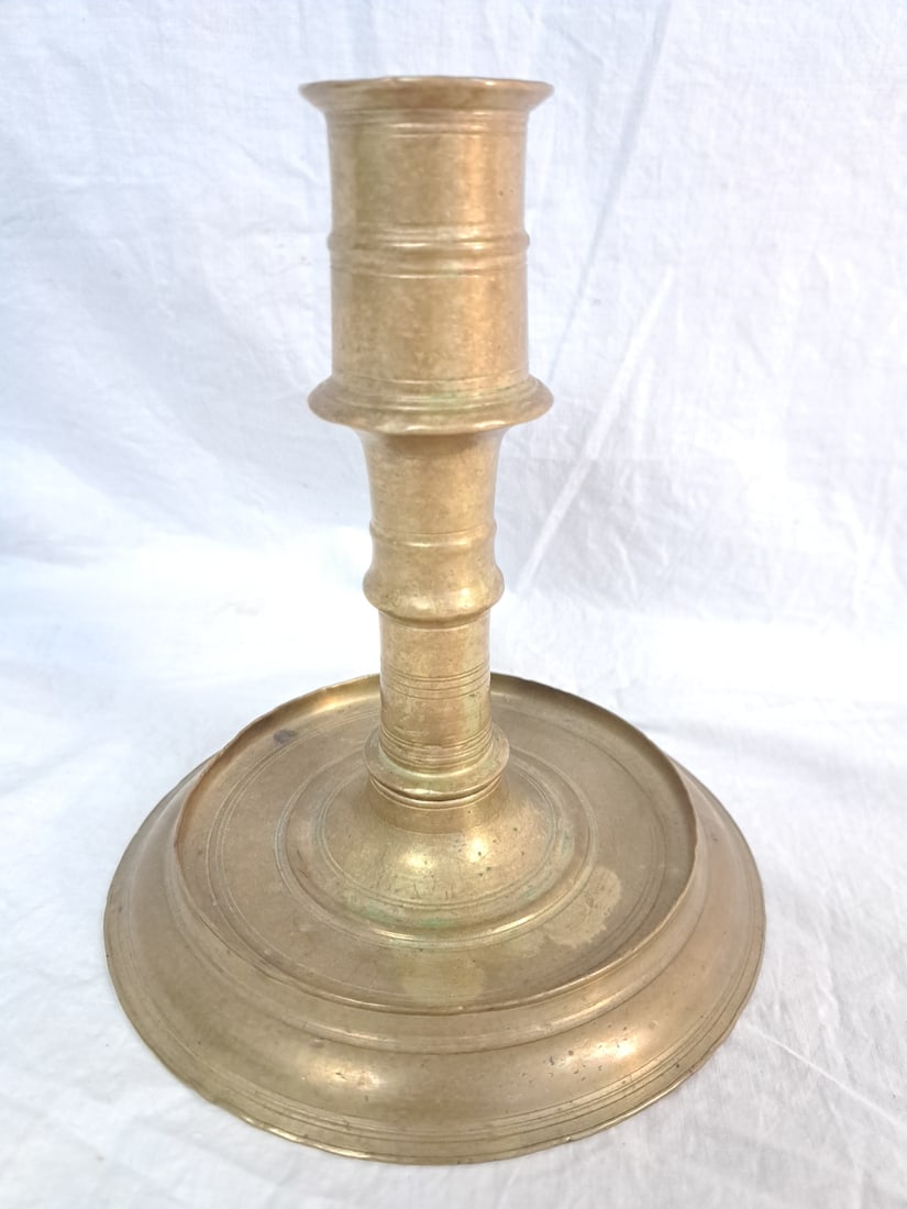 17th Century Turkish Brass Candlestick (1 of 6)