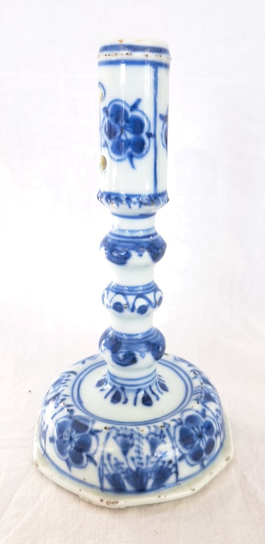 c. 1700 Chinese Porcelain Candlestick (1 of 5)