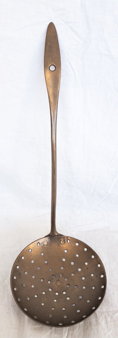 Early Brass Skimmer Signed W. Barton, CT. (1 of 5)
