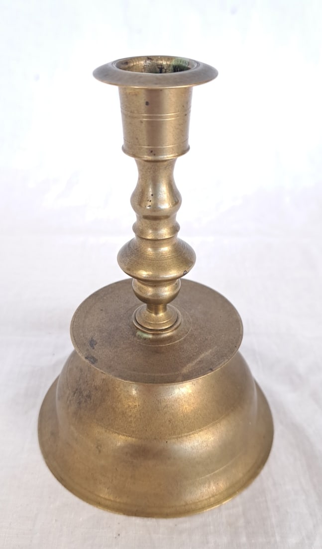 17th Century Brass Candestick from Nuremburg: 4 1/2" tall x 3 1/8"