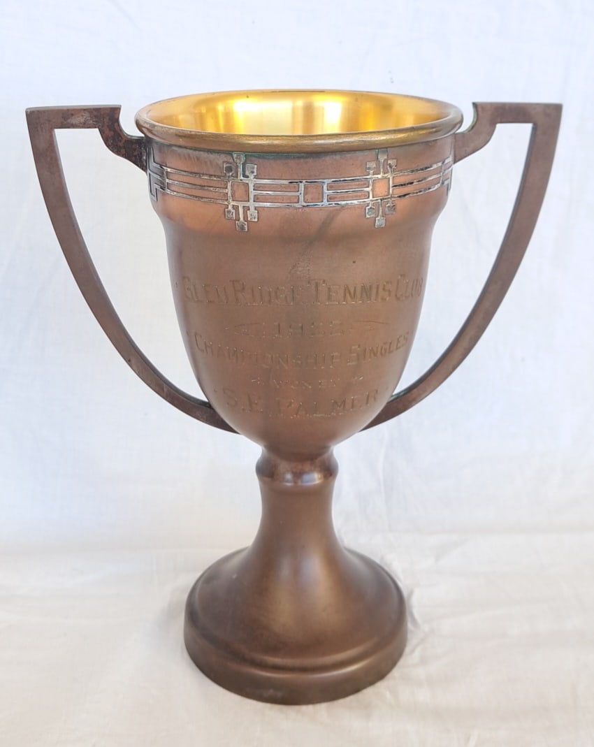 Arts and Crafts Mixed Metal Tennis Club Trophy by Heintz Art Metal Company (1 of 9)