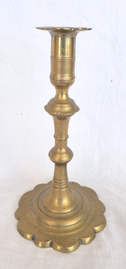 18th Century English Brass Candlestick (1 of 6)