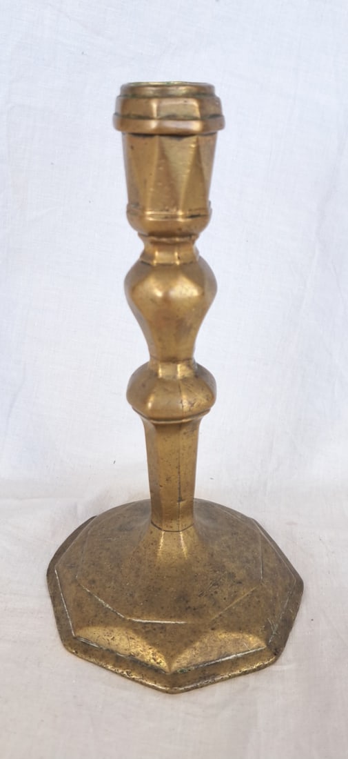 Early Heavy Brass Candlestick (1 of 6)