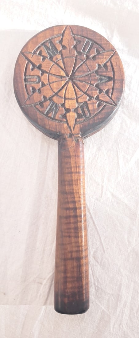 Lollipop Tiger Maple Butter Pat: 8 5/8" x 3 1/2" x 3/4"