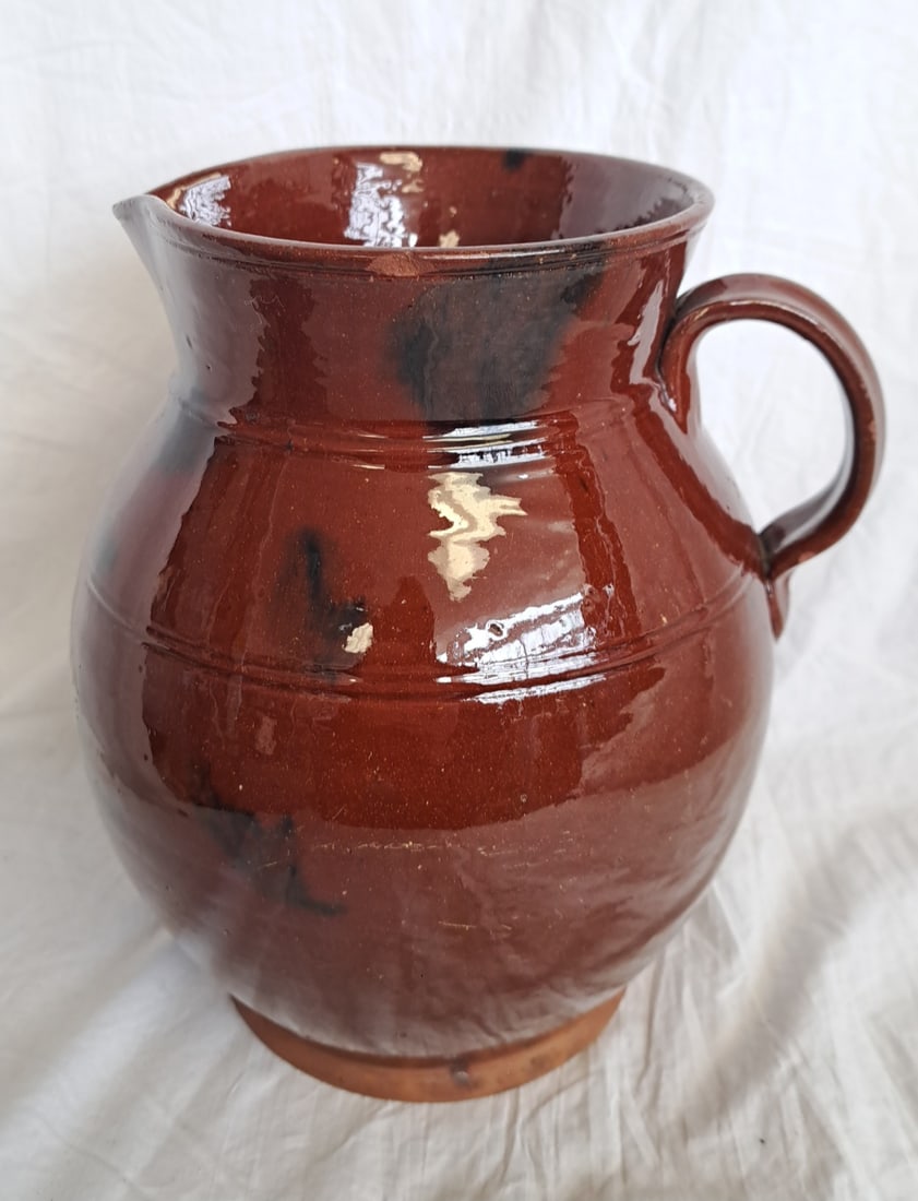 Large Redware Pitcher from New England (1 of 6)