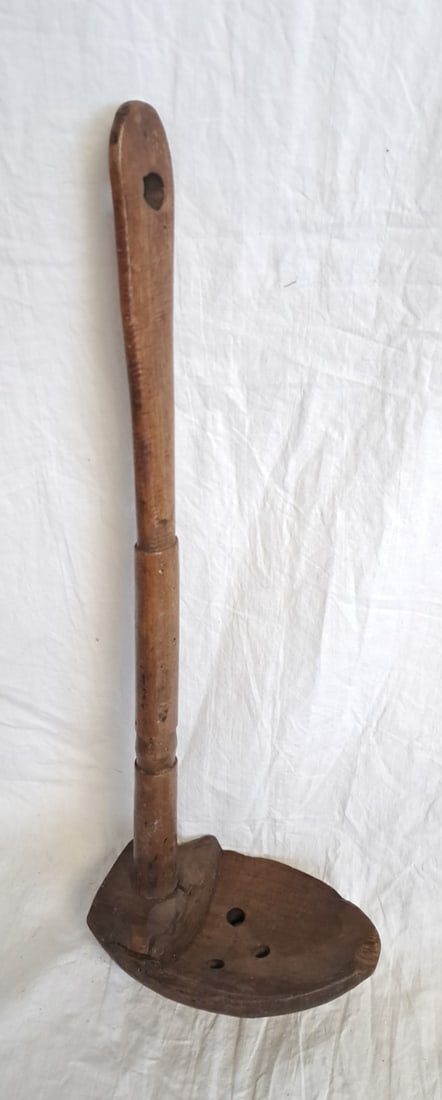 Early Wooden Dipper with Carved Handle (1 of 6)