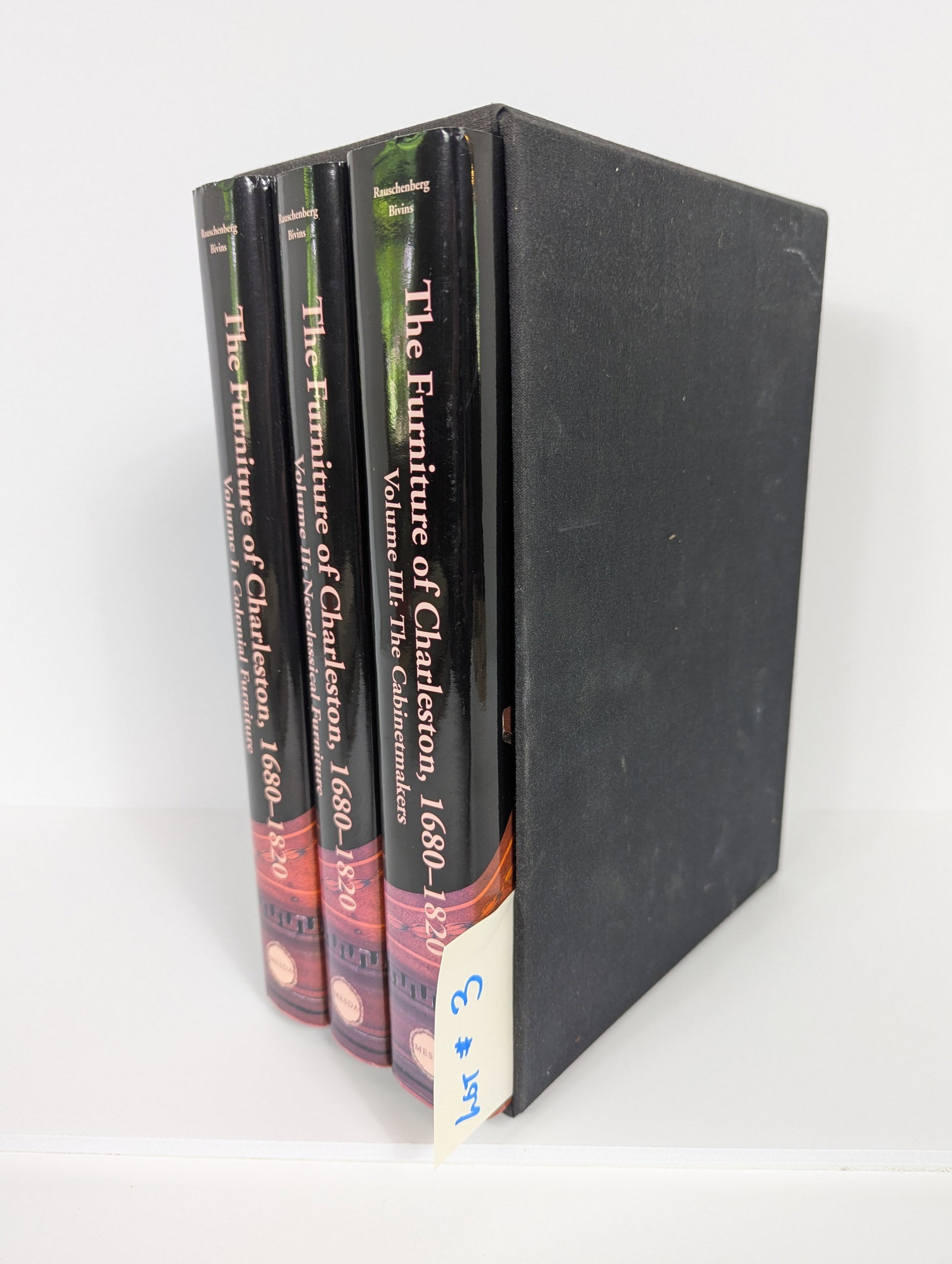 3 Volume Set of Books - The Furniture of Charleston 1680-1820 by Bradford L Rauschenberg & John Bivi: Set of Books.