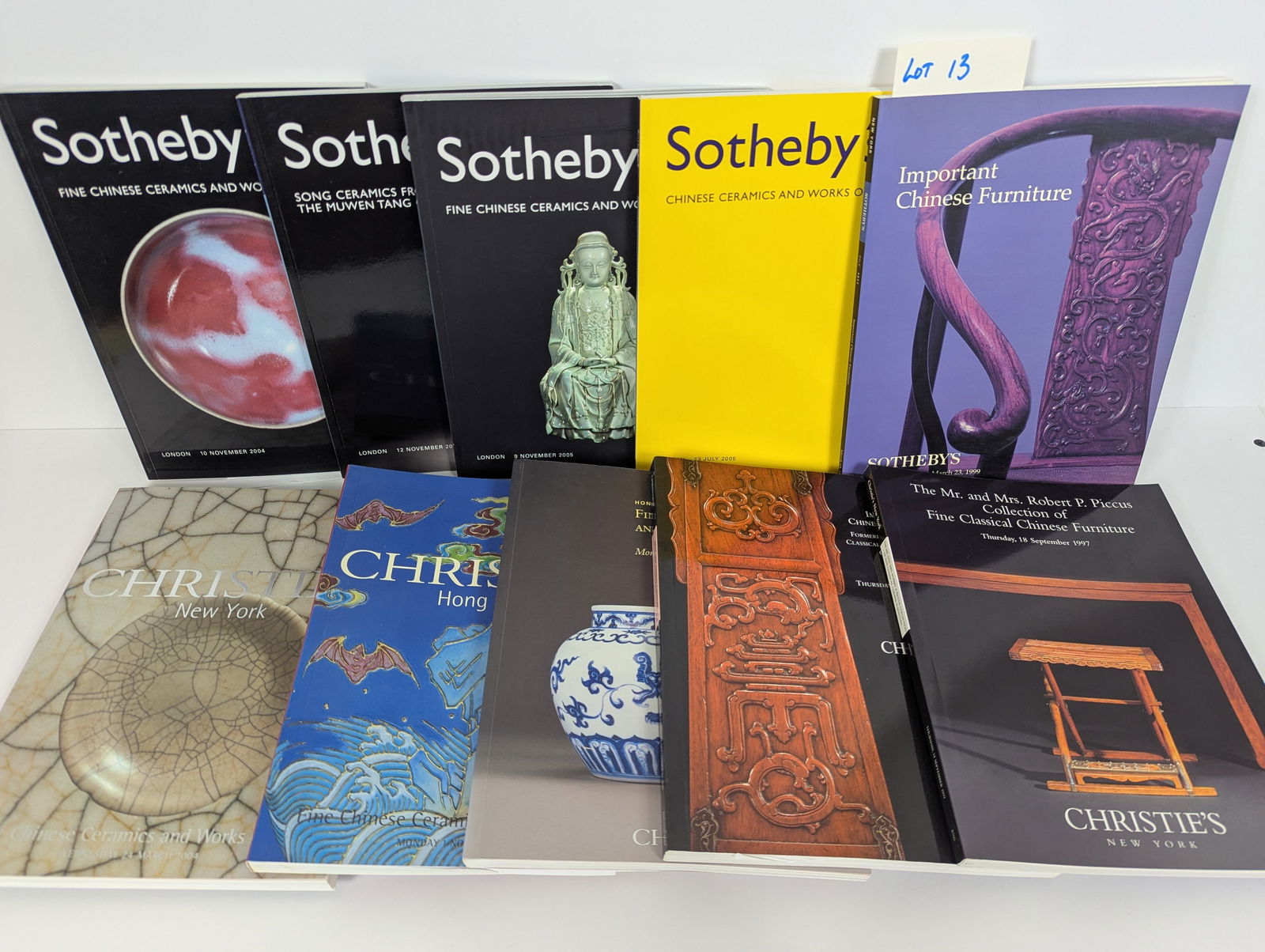 Lot of 10 Christies & Sotheby’s Auction Catalogs Relating to Chinese Furniture & Ceramics (1 of 6)