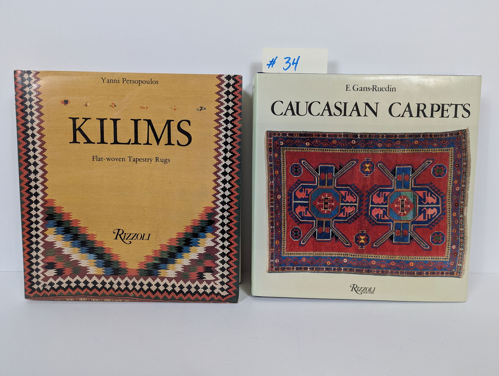 Lot of Two Books– Relating to Oriental Rugs: Kilims by Yanni Petsopoulus & Caucasian Carpets by E Gans-Ruedin