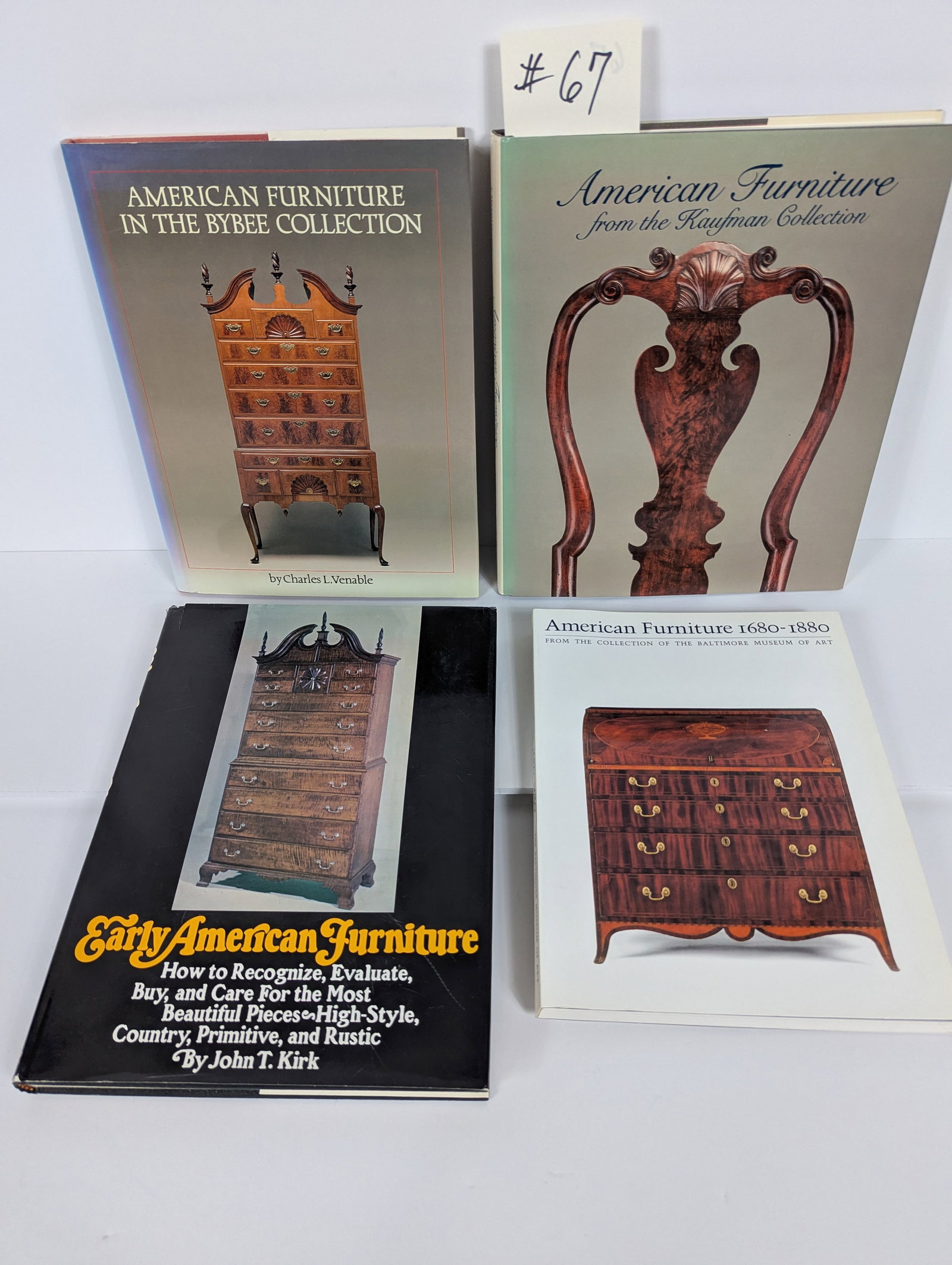 4 Books – Relating to Early American Furniture: 4 Books – Relating to Early American Furniture Baltimore Museum, Bybee, Kaufman American Furniture in the Bybee Collection, First Edition 1989 American Furniture from the Kaufman Collection by J Mic