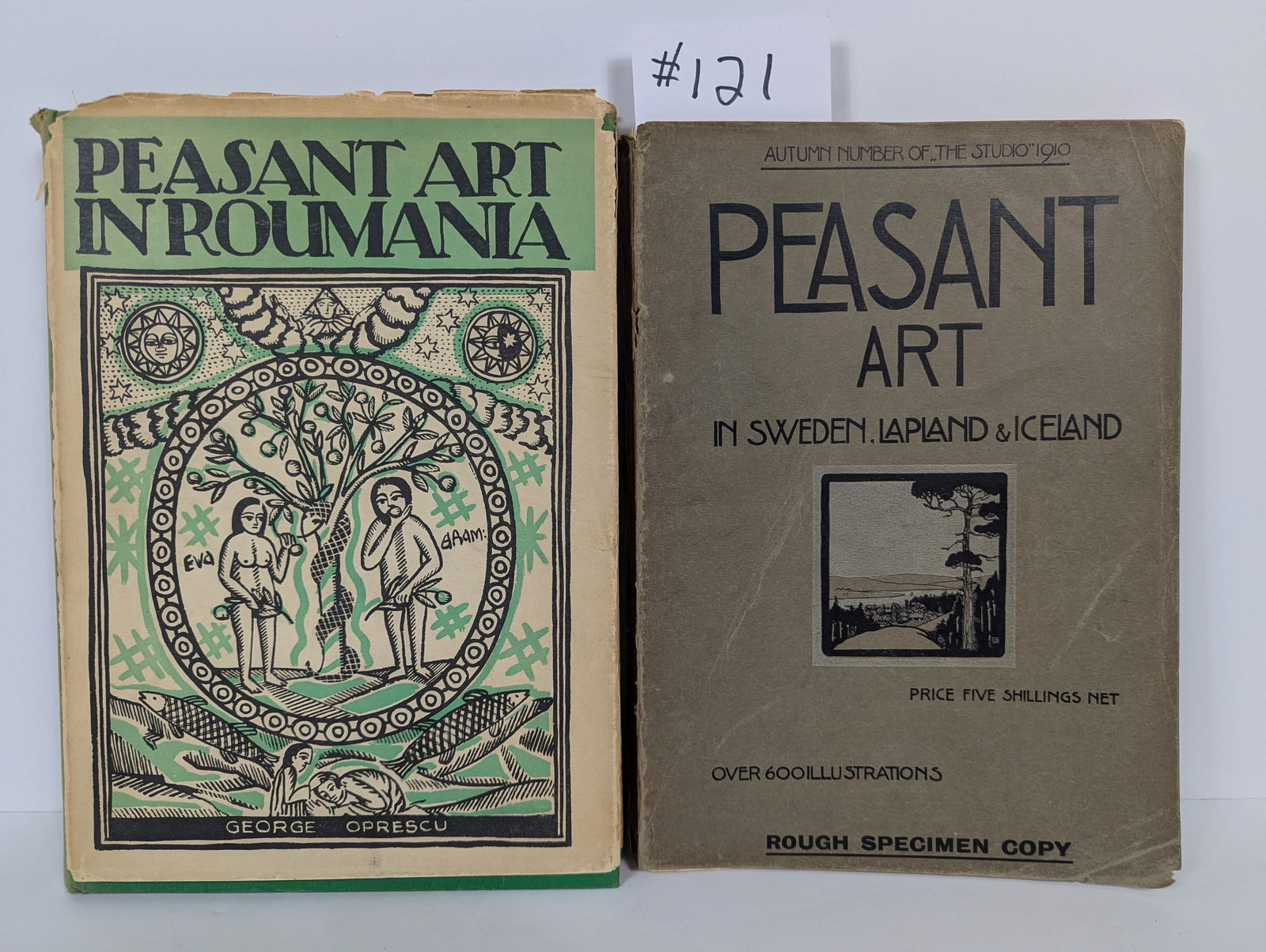 Lot of Two Books – Peasant Art In Roumania 1929 & Sweden, Lapland & Iceland (1 of 20)