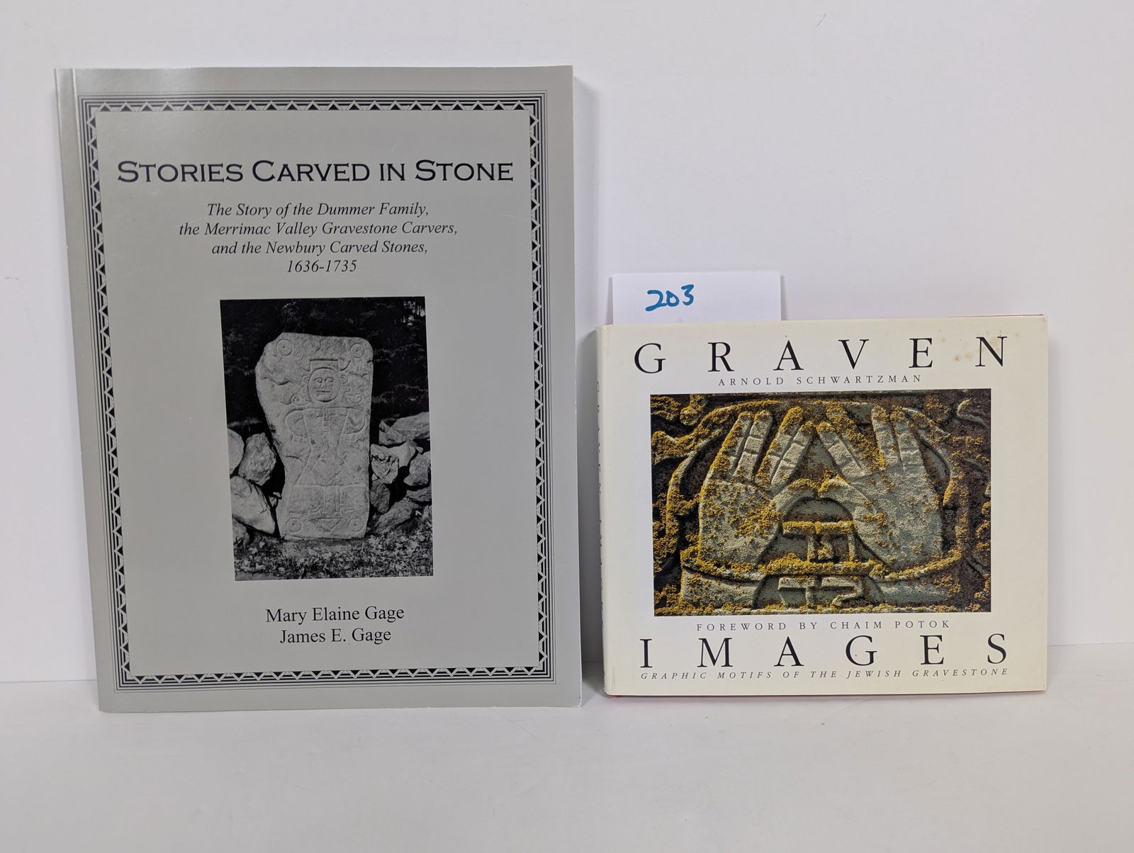 2 Books- Related to Stone work including Graven Images by Arnold Schartzman (1 of 17)