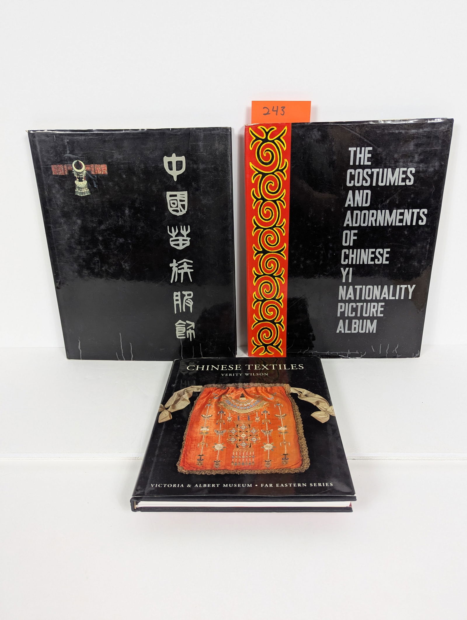 3 Books- Related to Chinese Textiles: 3 Books- Related to Chinese Textiles Chinese Textiles by Verity Wilson 2005 The Costumes and Adornments of Chinese Yi Nationality Picture Album edited by Shi Songshan (Yi) 1990 “All Chinese Texts&rd