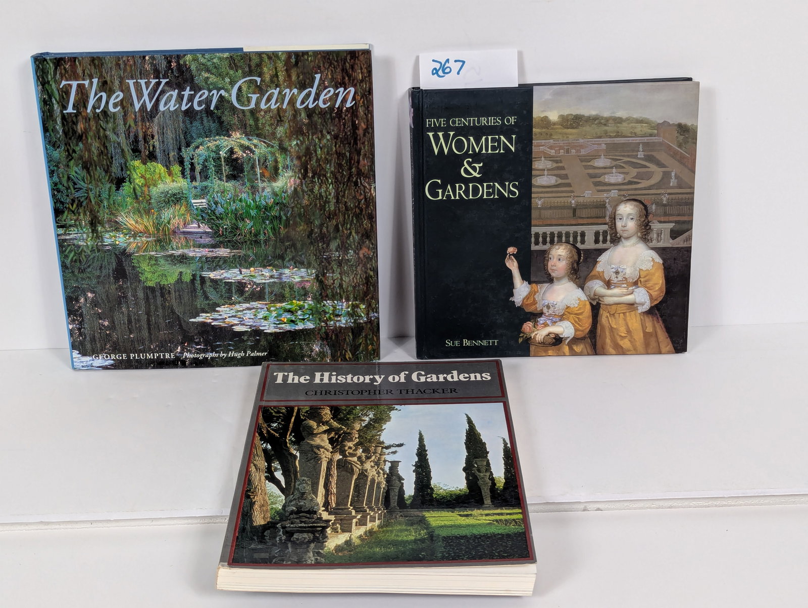 3 Books- Related to Gardens including The History of Gardens by Christopher Thacker: 3 Books- Related to Gardens including The History of Gardens by Christopher Thacker The History of Gardens by Christopher Thacker 1992 Five Centuries of Women & Gardens by Sue Bennett 2001 The Water G