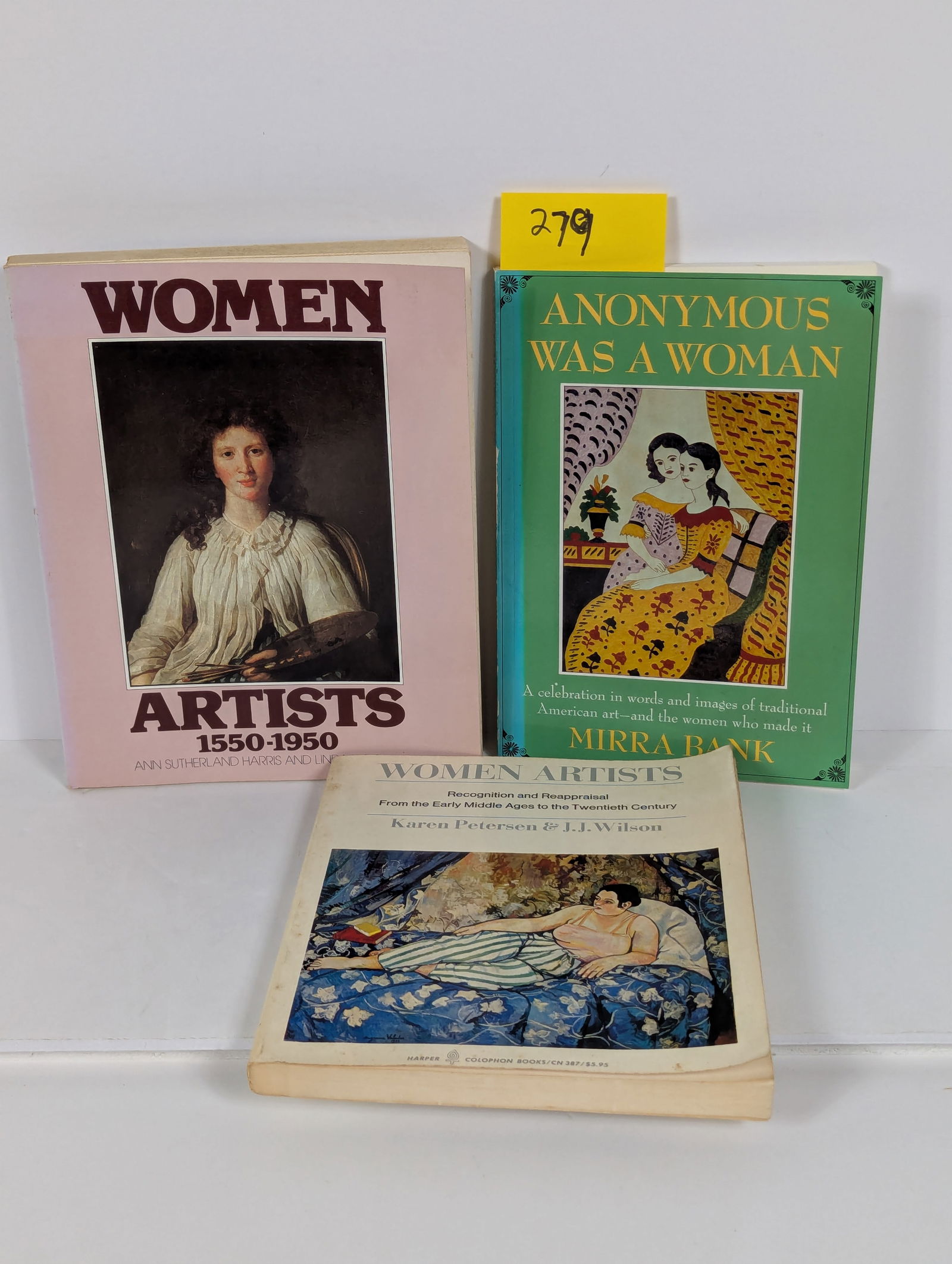 3 Books- Related to Women Artists including Anonymous Was A Woman by Mirra Bank (1 of 16)