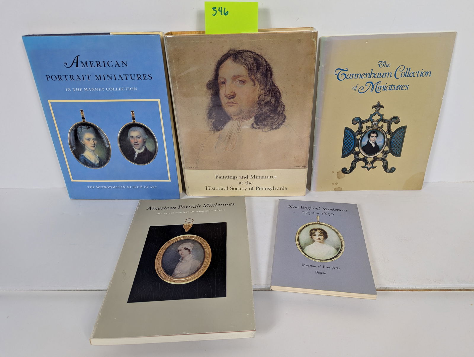 5 Books- Related to Miniature Art: 5 Books- Related to Miniature Art New England Miniatures 1750-1850 Museum of Fine Arts Boston Exhibition 1957 The Tannenbaum Collection of Miniatures – The Norton Gallery & School of Art 1982 Americ
