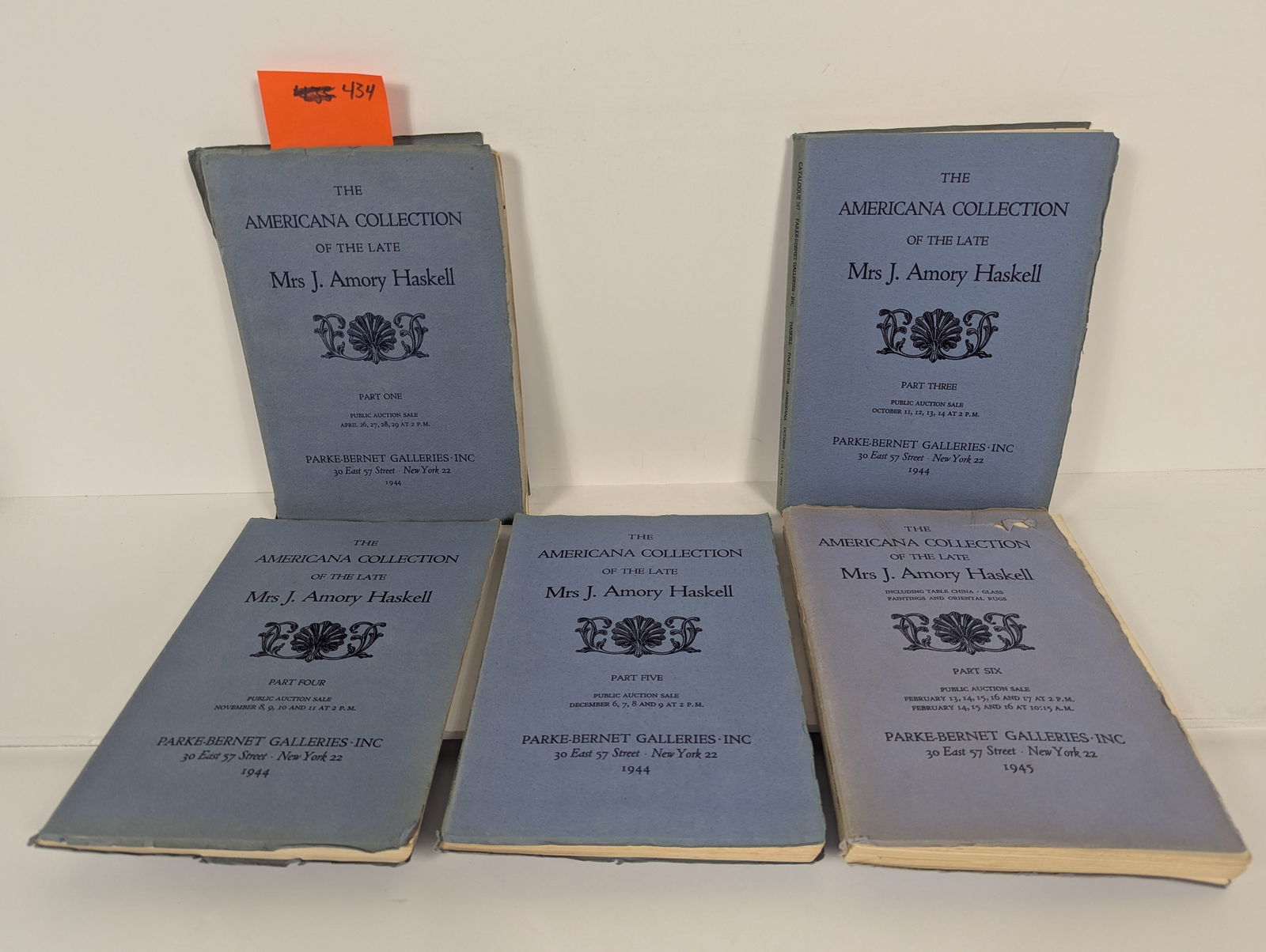 5 Auction Catalogs- Auction Catalogs of The Americana Collection of the Late Mrs. J. Amory Haskel (1 of 12)