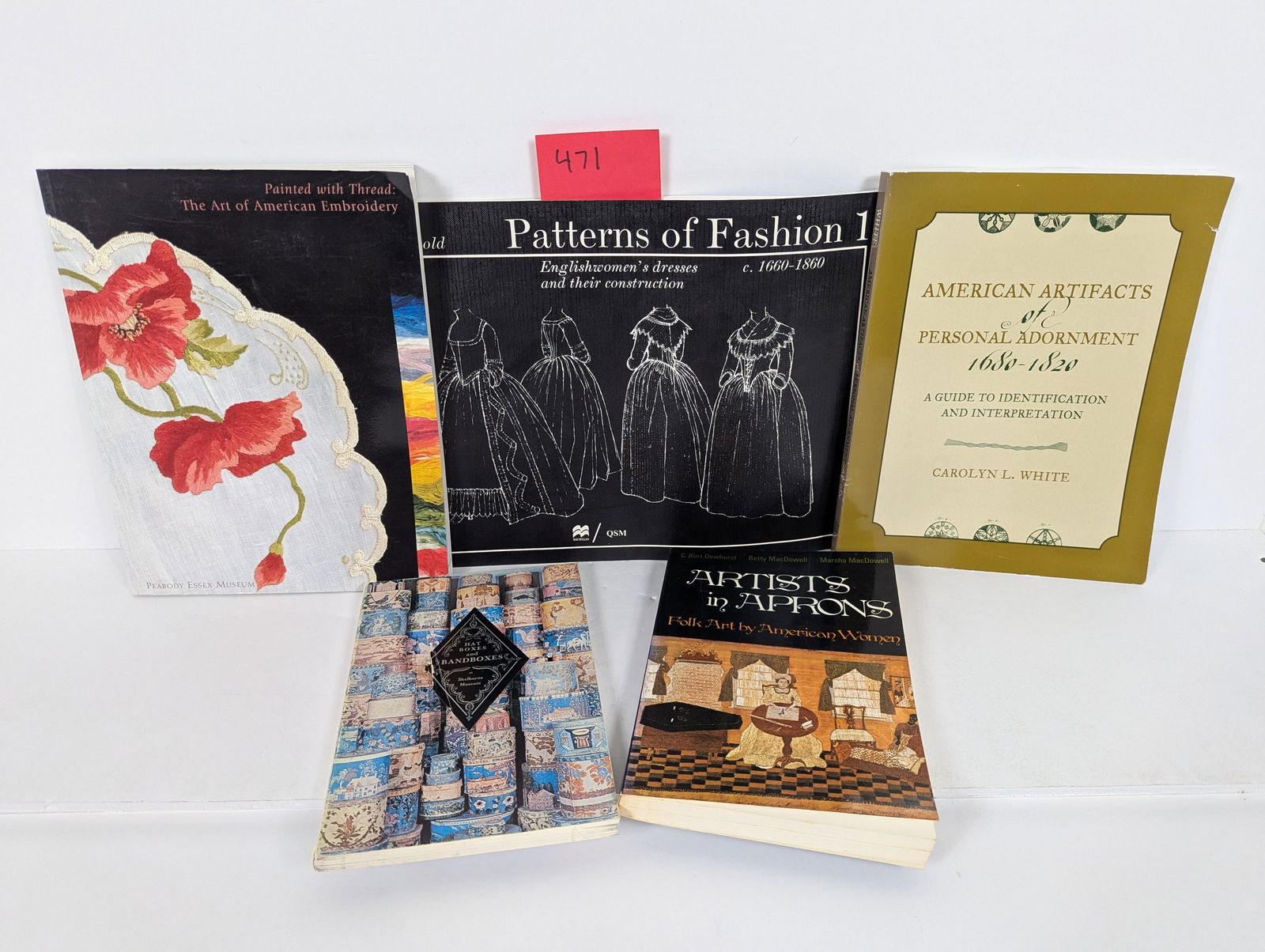 5 Books- Related to Folk Art by American Women and Adornment including Painted with Thread (1 of 18)