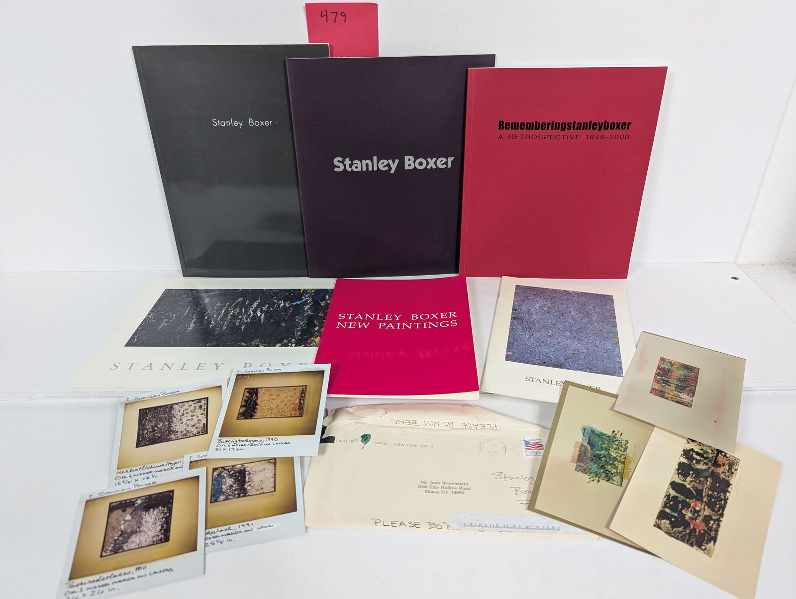 6 Books- Related to Stanley Boxer including several polaroid photographs of Stanley Boxer artwork (1 of 12)