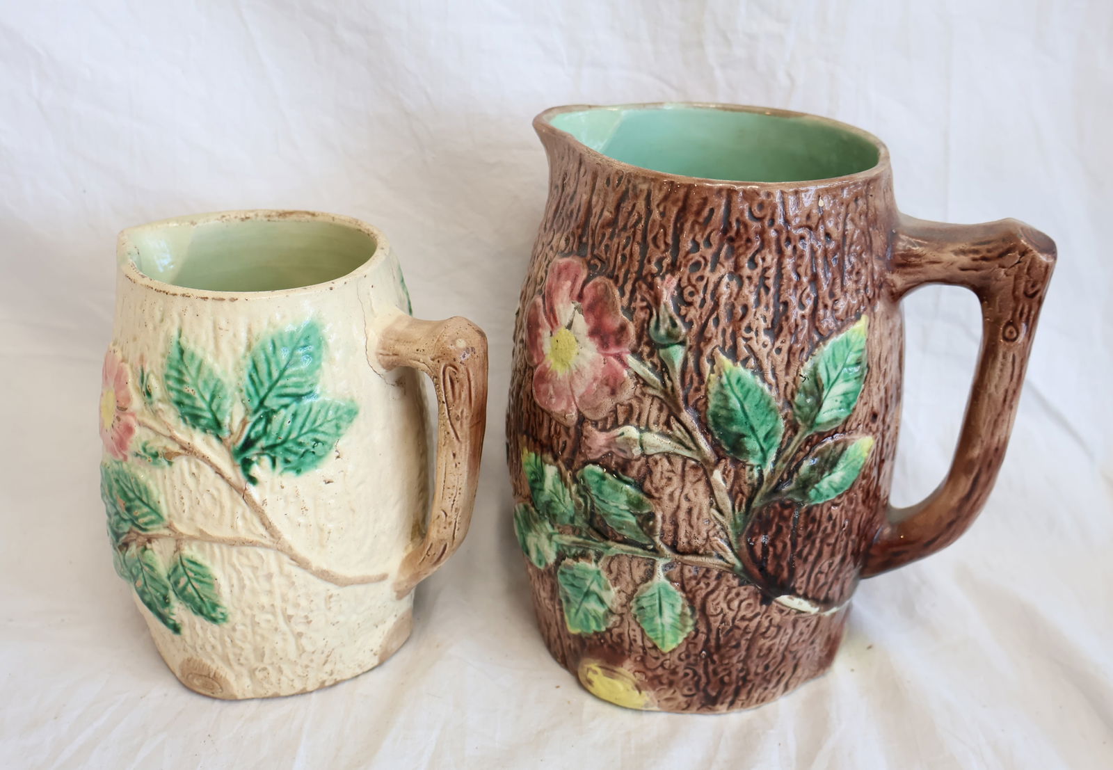Lot of Two Majolica Pitchers (1 of 6)