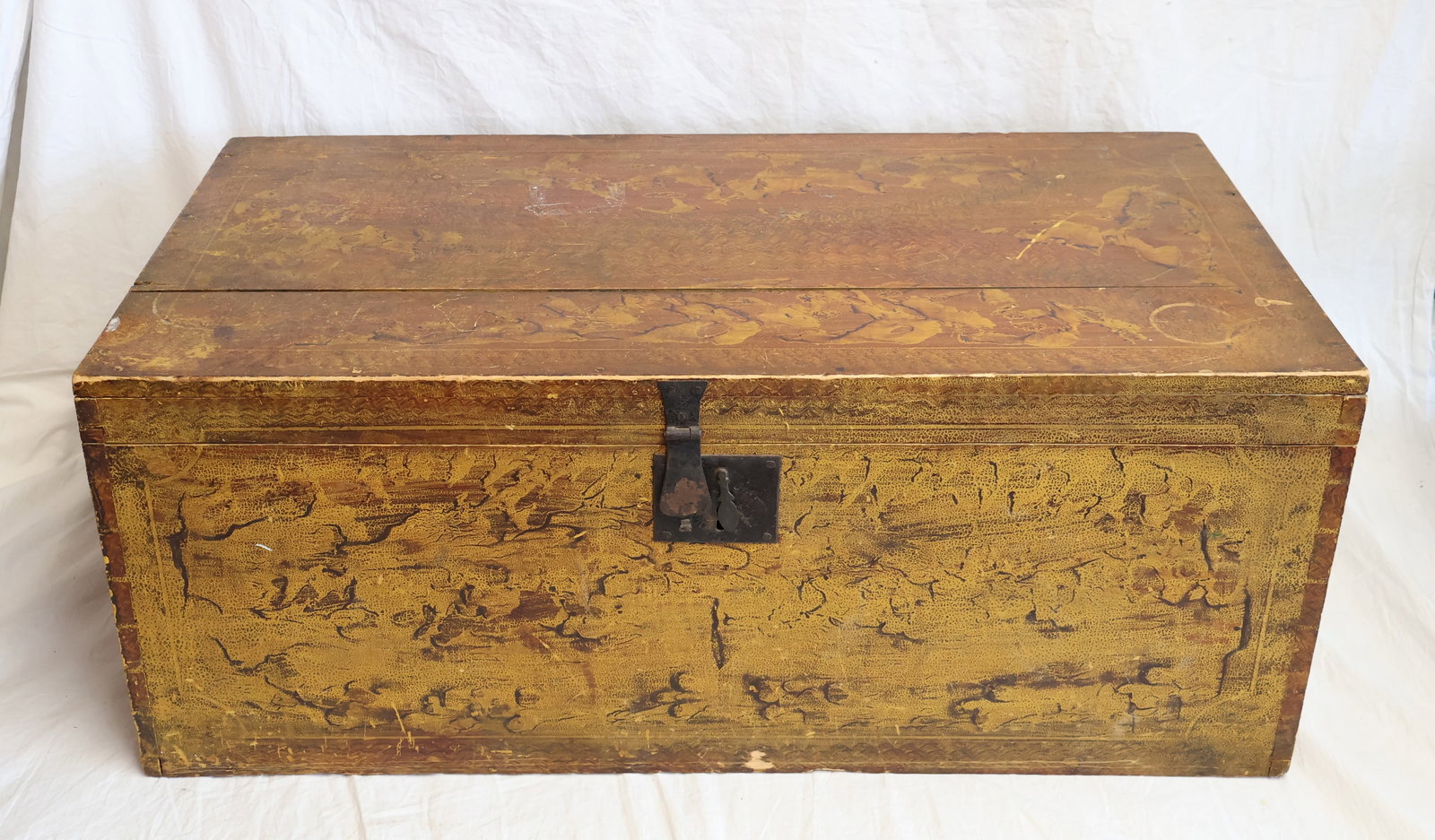 Paint Decorated Dovetailed Box (1 of 7)