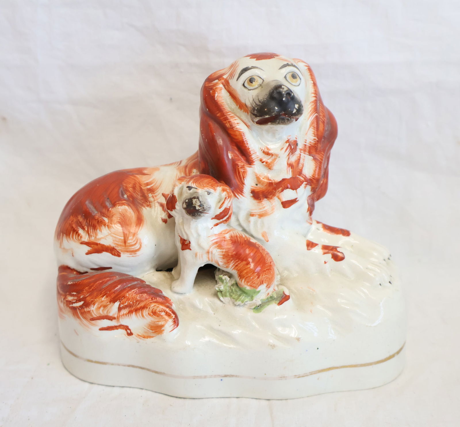 Staffordshire Spaniel Figure with Puppy (1 of 6)