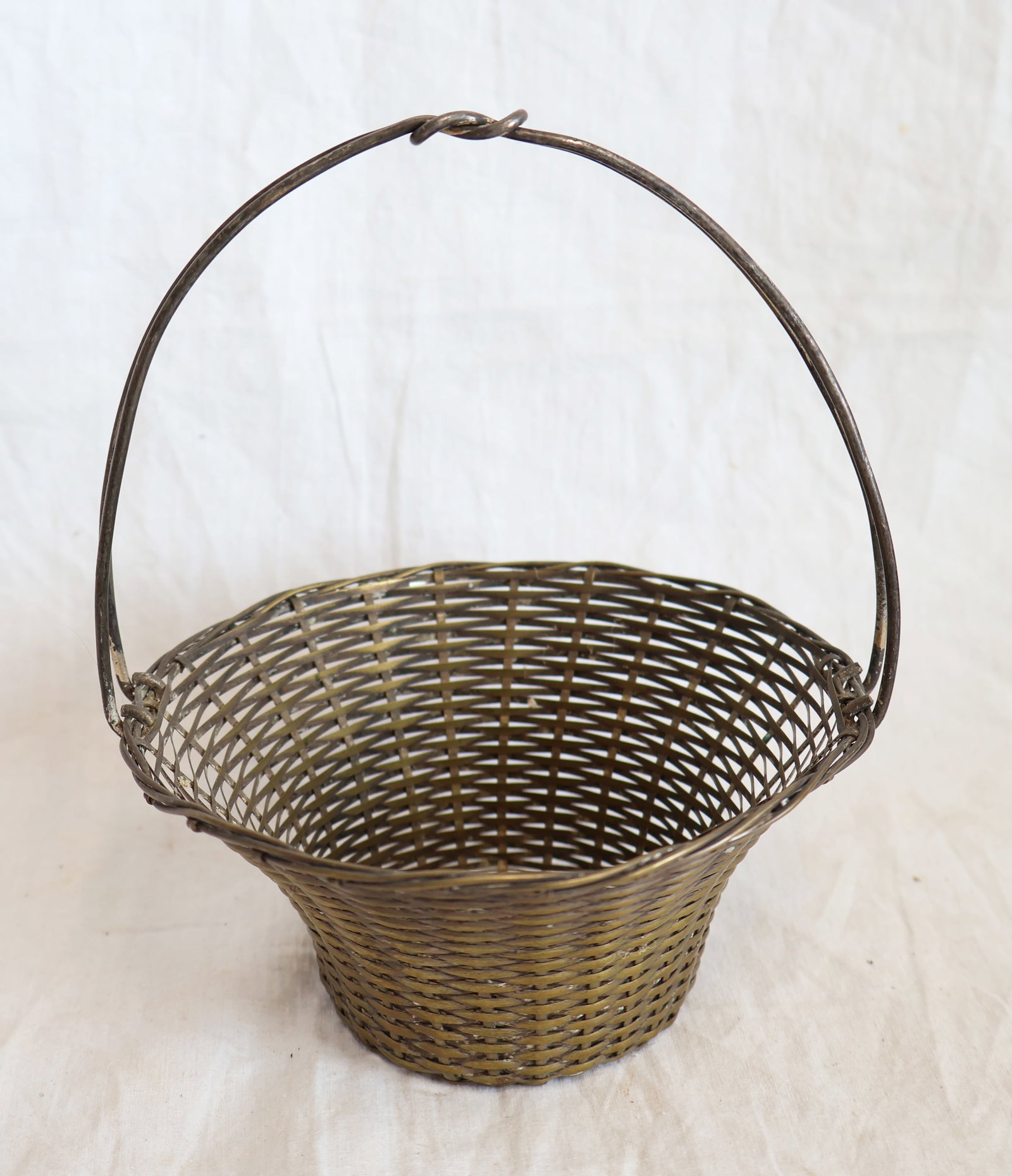Small Metal Basket Signed Made in France (1 of 6)