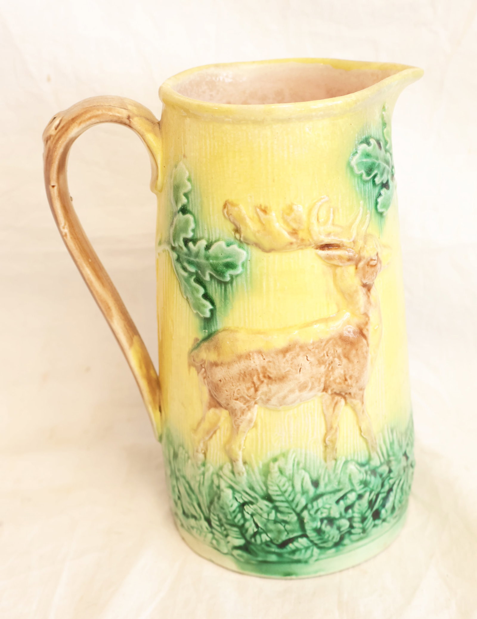 Majolica Pitcher with Deer (1 of 6)