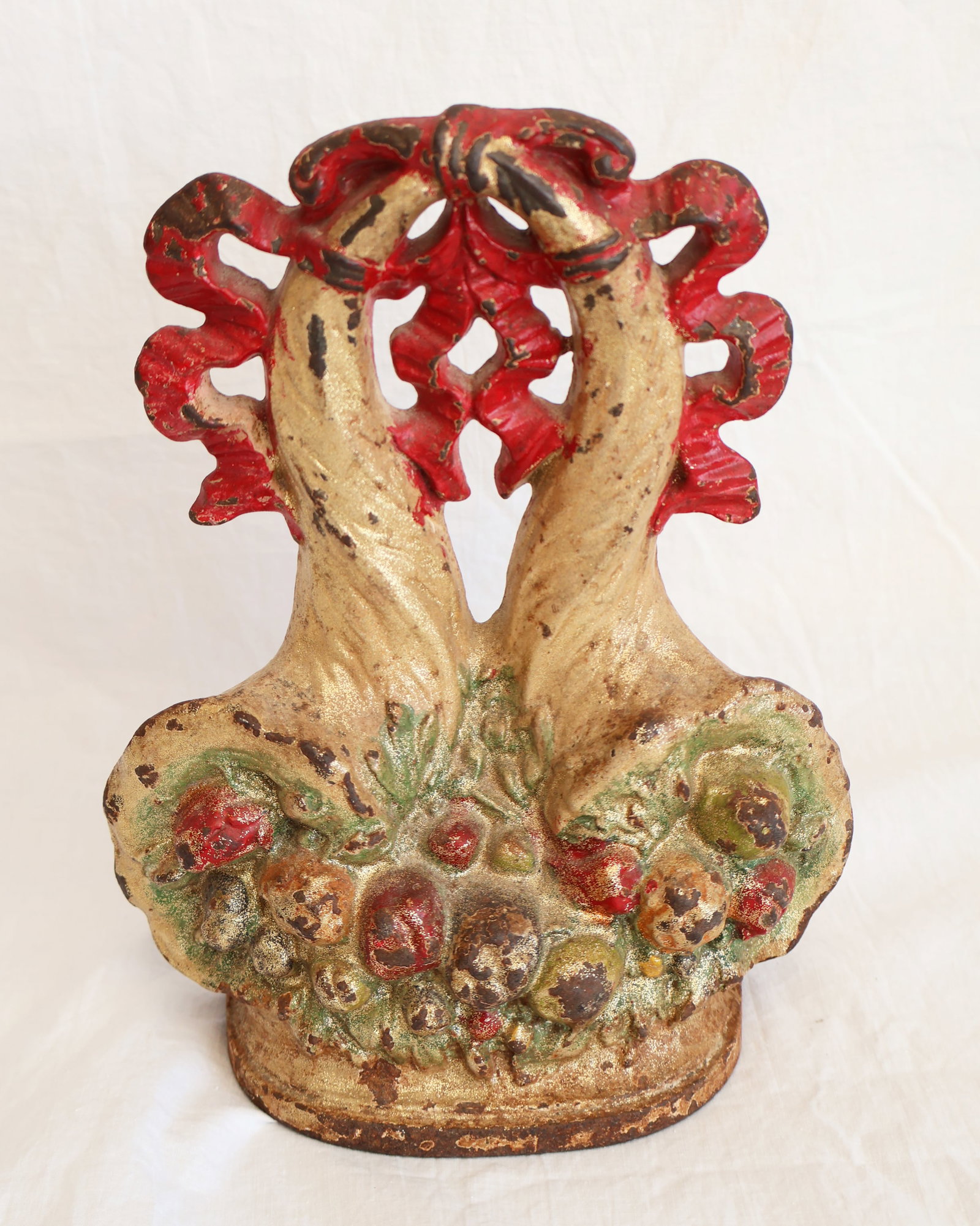 Cast Iron Cornucopia Doorstop: 8" x 7" x 2 1/2" Gurley Auction Company provides In House Packing and Shipping and strive to keep costs as reasonable as possible. Please take the time to research the cost of shipping for the items t