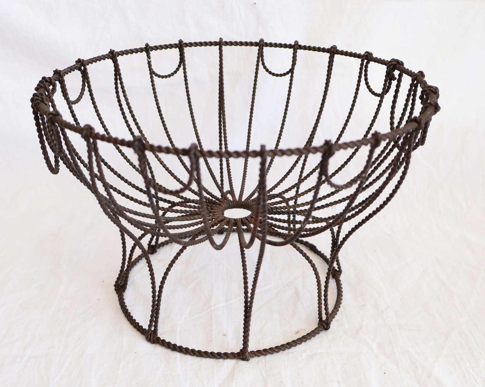 Footed Wire Basket: 5 1/2" tall x 9" wide" Gurley Auction Company provides In House Packing and Shipping and strive to keep costs as reasonable as possible. Please take the time to research the cost of shipping for the i