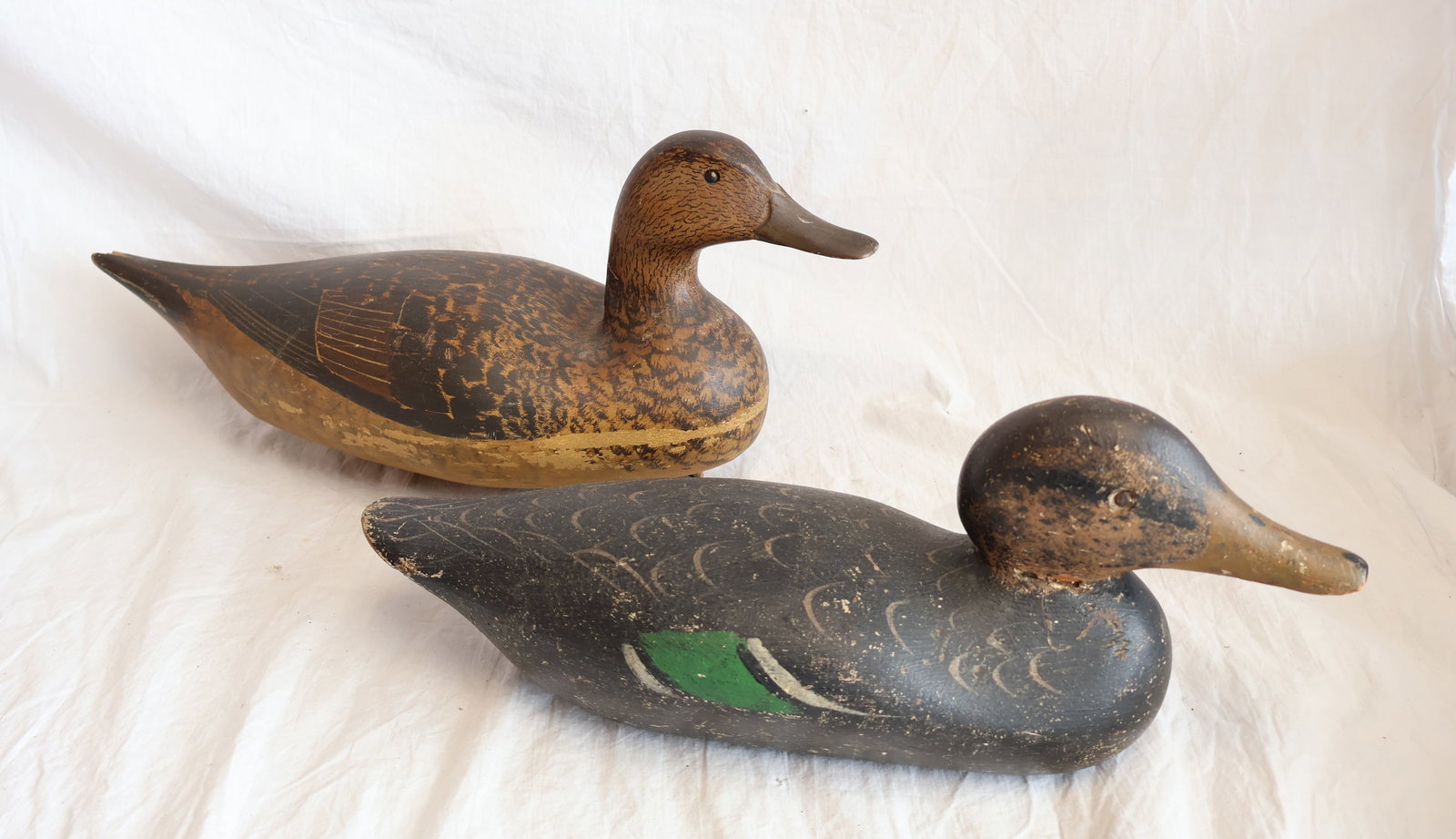 Lot of Two Wooden Duck Decoys (1 of 4)