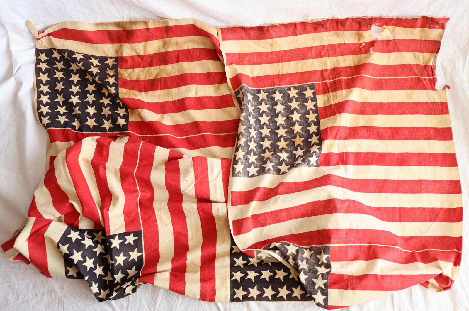 Lot of Six Uncut 42 Star Flags (1 of 7)